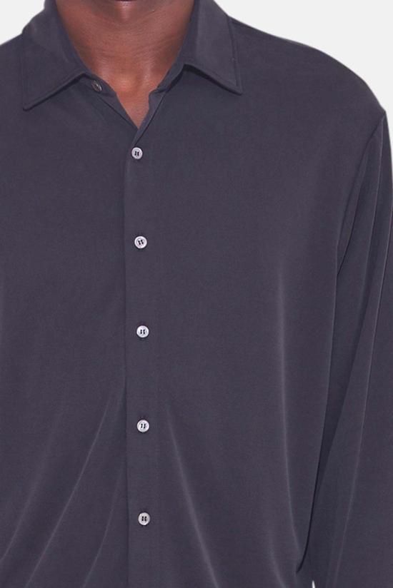  Blue&Cream 긴팔 셔츠 블루&크림 마이크로 피케  블랙 - BLUE&CREAM