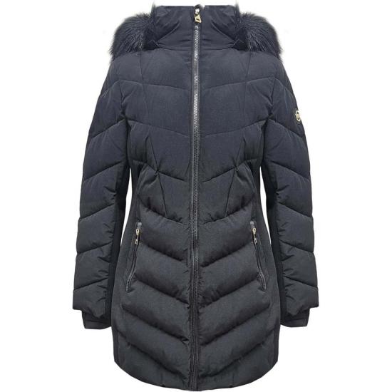  마이클 코어스 롱패딩 마이클 마이클 코스 셰브론 스쿠버 코트 블랙