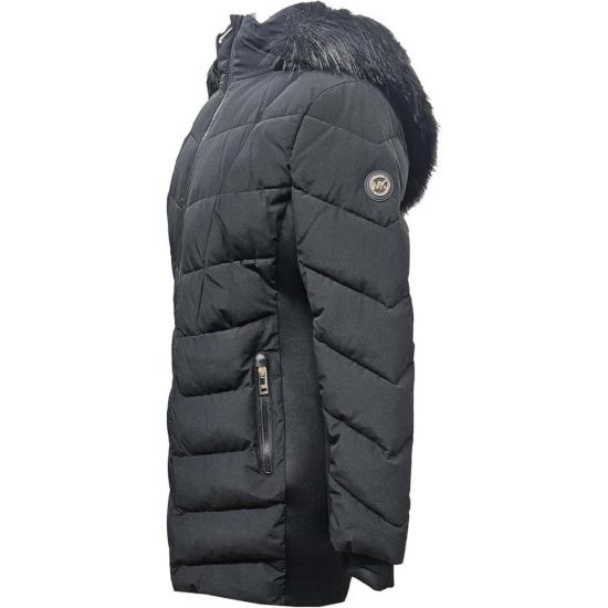  마이클 코어스 롱패딩 마이클 마이클 코스 셰브론 스쿠버 코트 블랙 - MICHAEL KORS