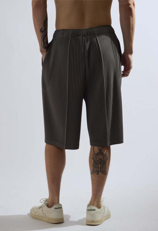  더 엔케이씨 스토어 숏팬츠 Nkc 미드 플리티드 숏 그레이 - The NKC Store