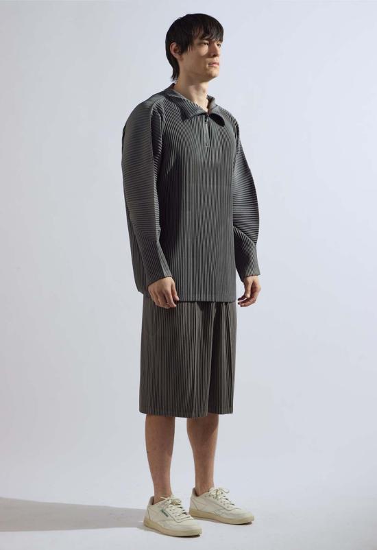  더 엔케이씨 스토어 숏팬츠 Nkc 미드 플리츠 숏 그레이 - THE NKC STORE