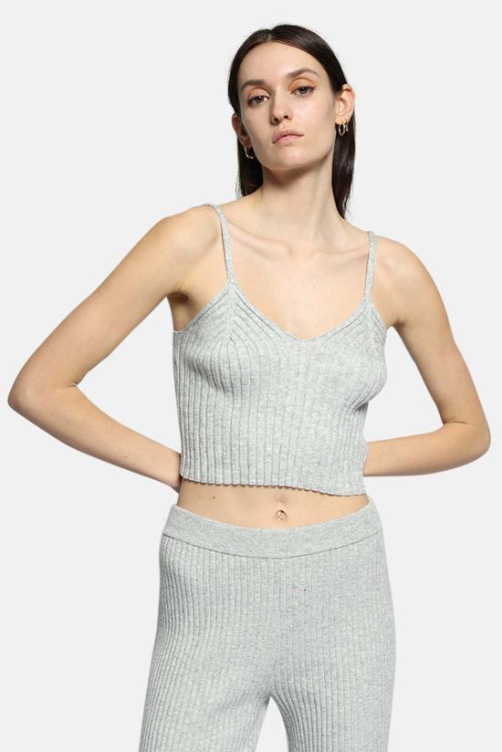  더레인지 민소매 티셔츠 레인지 크롭 코르셋 탱크 울프