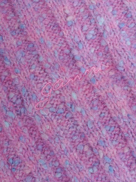  가니 터틀넥 알파카 코튼 믹스 하이넥 로즈 바이올렛 - GANNI