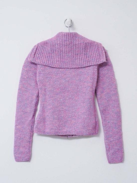  가니 터틀넥 알파카 코튼 믹스 하이넥 로즈 바이올렛 - GANNI