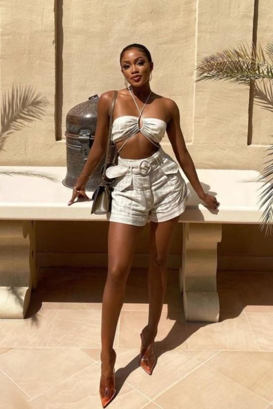  시그니피컨트 아더 숏팬츠 Significant Other Zola 숏 내추럴 스트라이프 - SIGNIFICANT OTHER