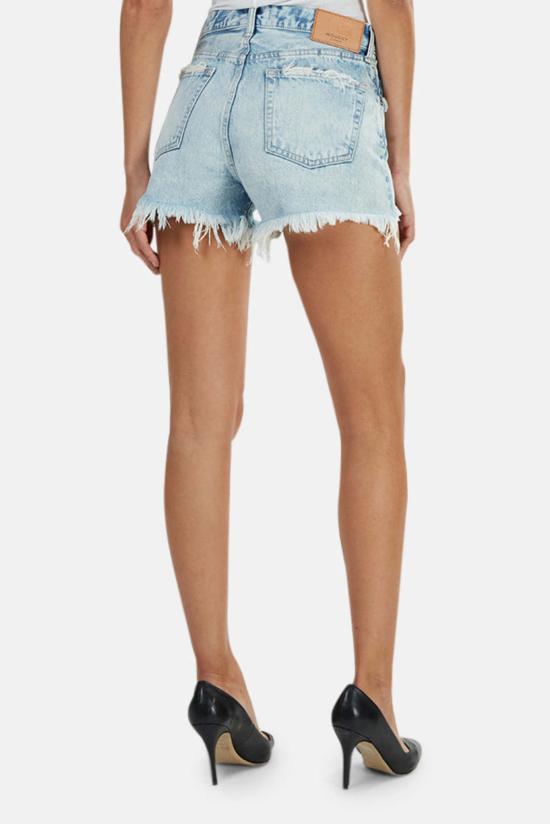  마우지 데님 숏팬츠 Moussy Tribbey 반바지 라이트 블루 - MOUSSY