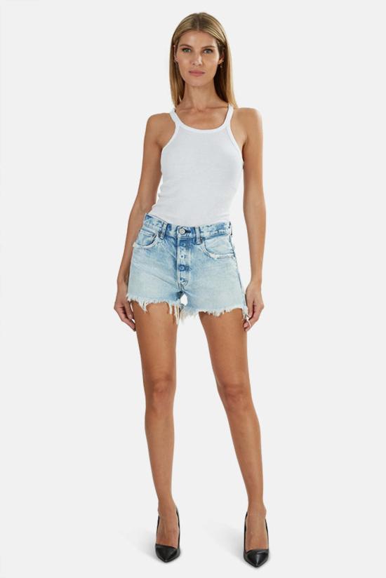  마우지 데님 숏팬츠 Moussy Tribbey 반바지 라이트 블루