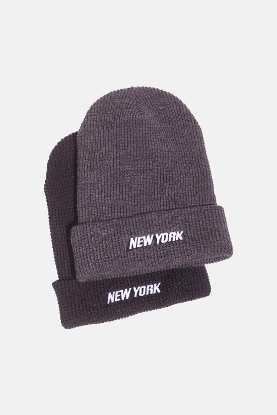  블루&크림 비니 뉴욕 와플 비니 블랙 - BLUE&CREAM