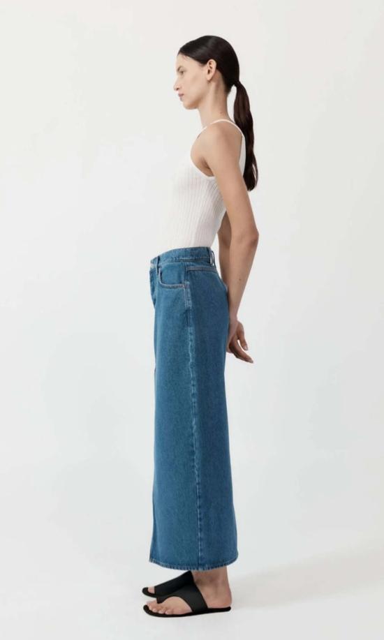  세인트아그니 데님 스커트 세인트 아그니 데님 맥시 스커트 블루 - ST.AGNI