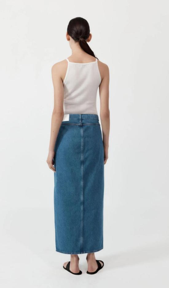  세인트아그니 데님 스커트 세인트 아그니 데님 맥시 스커트 블루 - ST.AGNI