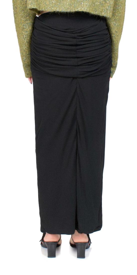  패리스 조지아 롱 스커트 파리 조지아 라피 드레이프 스커트 블랙 - PARIS GEORGIA