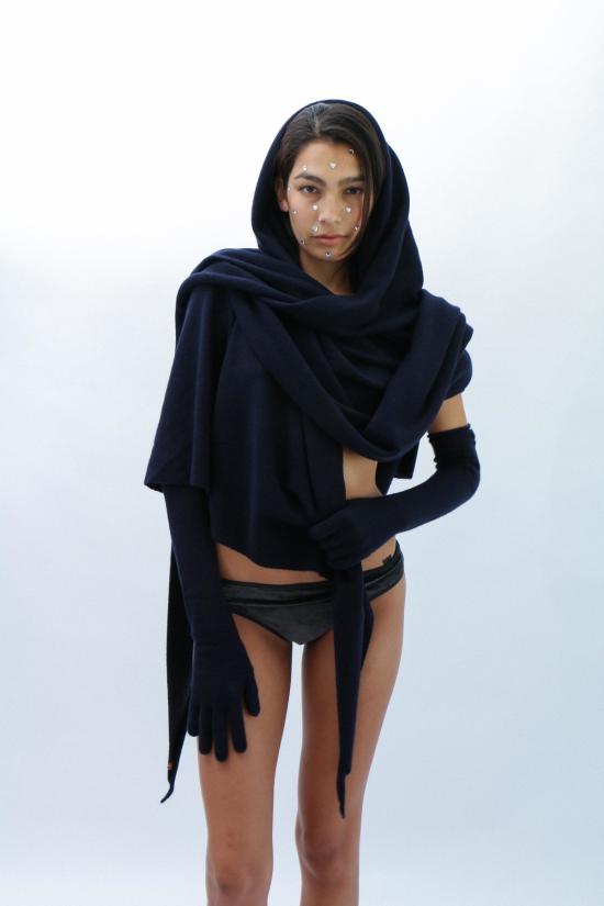  익스트림캐시미어 장갑 익스트림 캐시미어 오페라 글러브 네이비