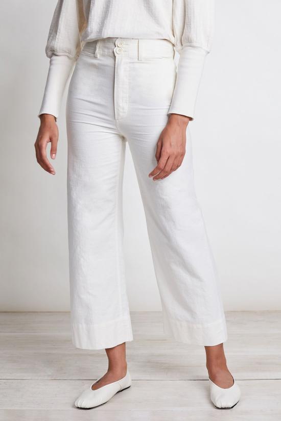  어피스 어파트 스트레이트 팬츠 Apiece Apart Merida Pant Cream - APIECE APART