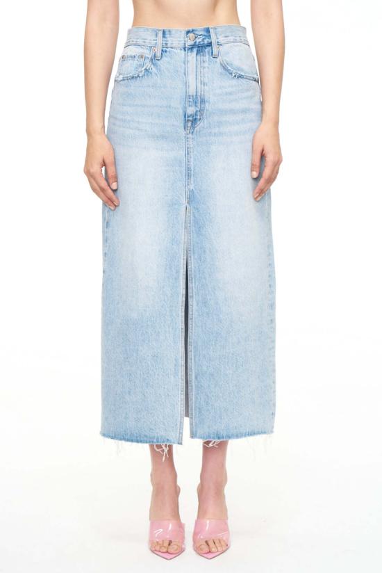  피스톨라 데님 스커트 앨리스 미디 스커트 브루클린 - PISTOLA