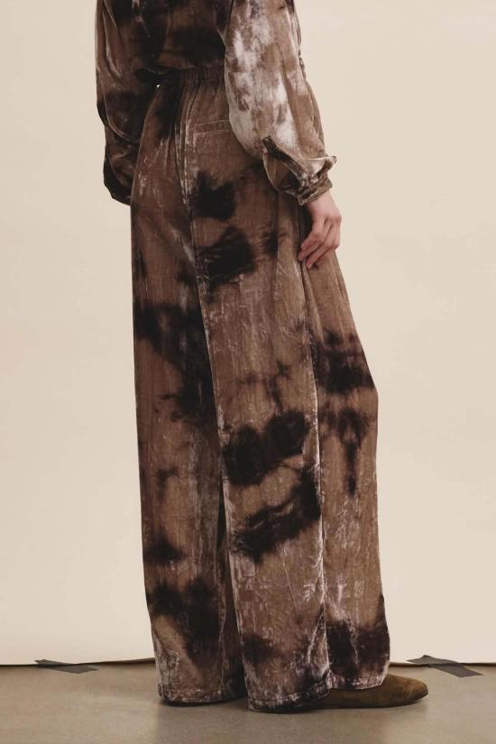  포만데레 스트레이트 팬츠 포만데르 워시드 벨벳 플로위 팬츠 - POMANDERE