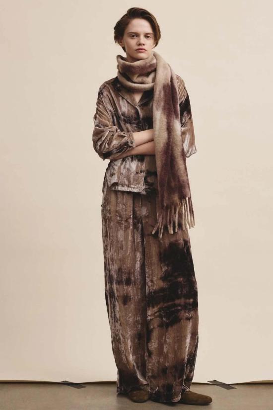  포만데레 스트레이트 팬츠 포만데르 워시드 벨벳 플로위 팬츠