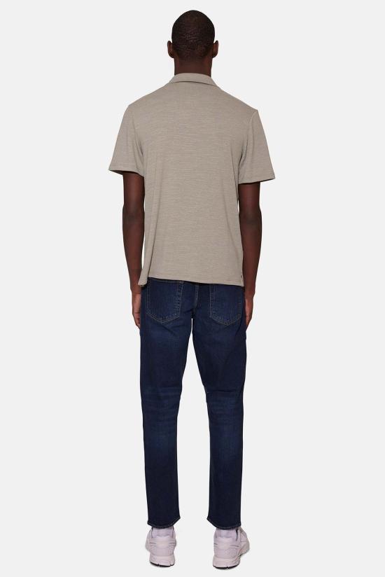  Blue&Cream 반팔 셔츠 블루&크림 반팔 버튼다운 슬럽 저지 세이지 - BLUE&CREAM