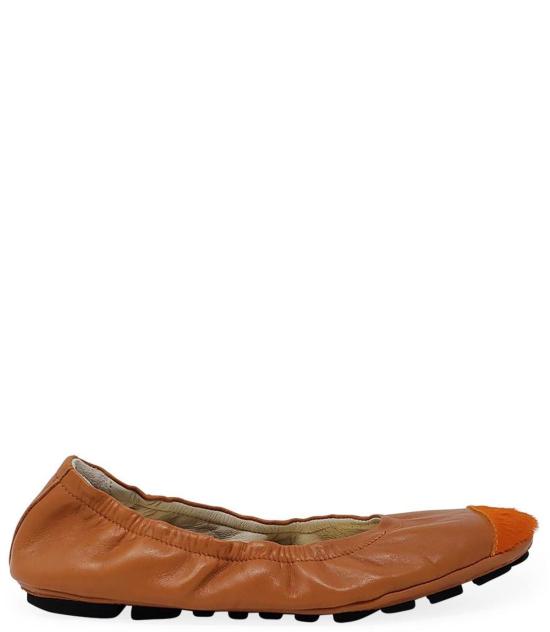  패션 모다 플랫 슈즈 송아지 털 팁 발레 플랫 캐년