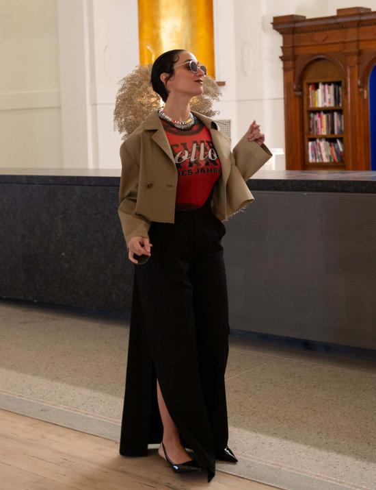  MM6 메종마르지엘라 스트레이트 팬츠 Mm6 메종 마르지엘라 코튼 팬츠 블랙 - MM6 MAISON MARGIELA