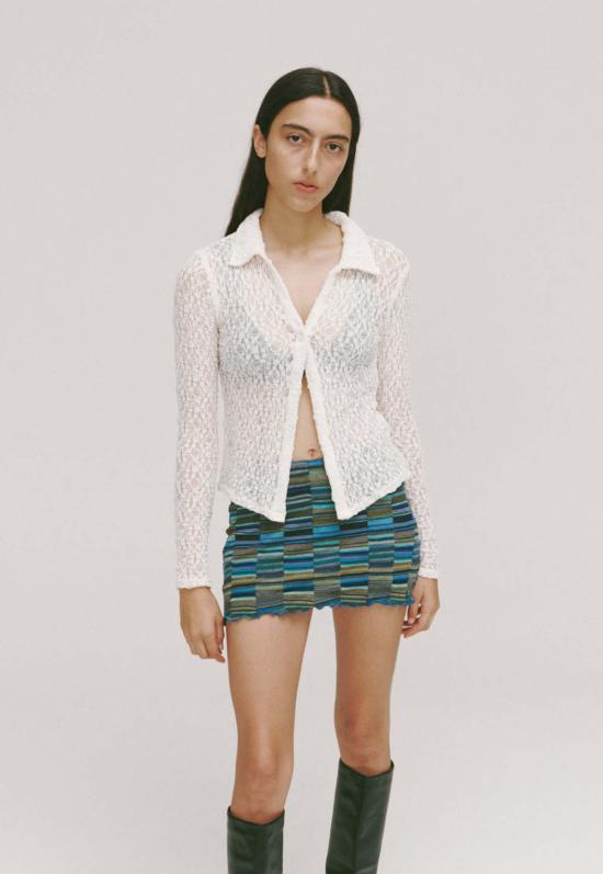  퍼머넌트 베케이션 숏 스커트 영구 휴가 리허설 미니스커트 블루 멀티 - PERMANENT VACATION