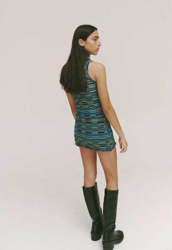  퍼머넌트 베케이션 숏 스커트 영구 휴가 리허설 미니스커트 블루 멀티 - PERMANENT VACATION