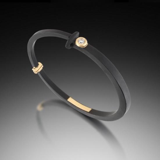  Pat Flynn 커프스 링크/타이 홀더 패트 플린 네일 브레이슬릿 15pt 라운드 다이아몬드