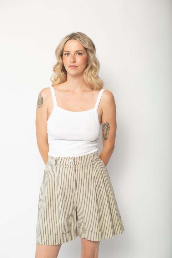  도니 민소매 티셔츠 . 베이비립 스퀘어넥 탱크