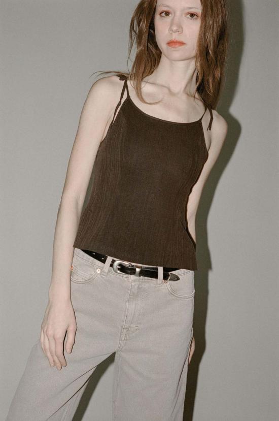  아워레가시 민소매 티셔츠 우리의 레거시 스트링 탱크 플럼