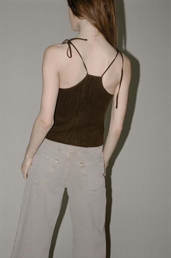  아워레가시 민소매 티셔츠 우리의 레거시 스트링 탱크 플럼 - OUR LEGACY