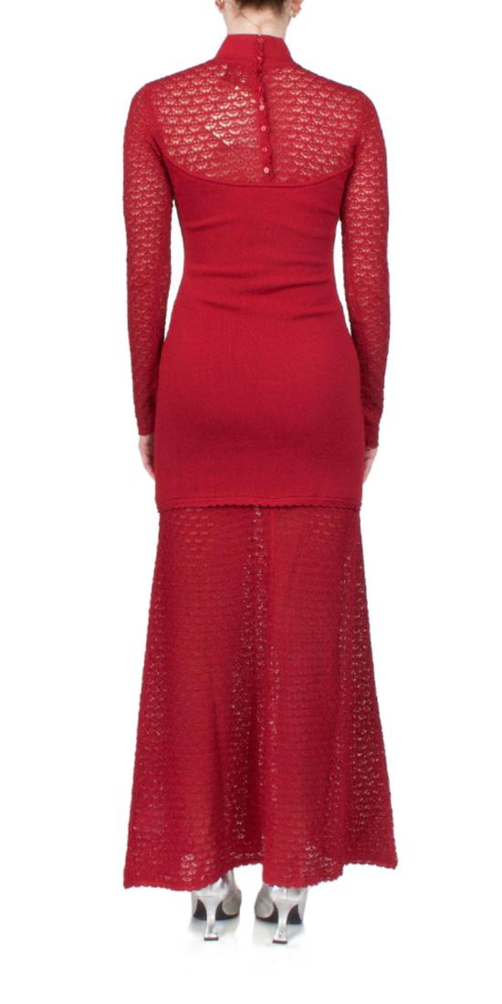  포제 롱 원피스 포세 로미 하이넥 드레스 칠리 - POSSE