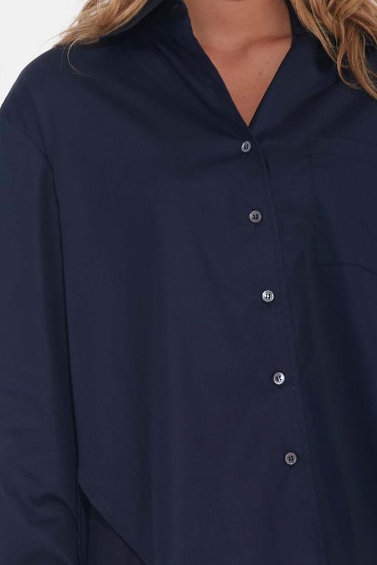  The Tile Club 후드 티셔츠 타일 클럽 릴리 팝린 보이프렌드 셔츠 네이비 - THE TILE CLUB