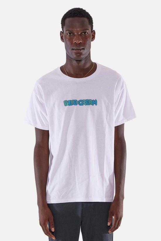  블루&크림 반팔 티셔츠 BNCMSU23 05 WHITE