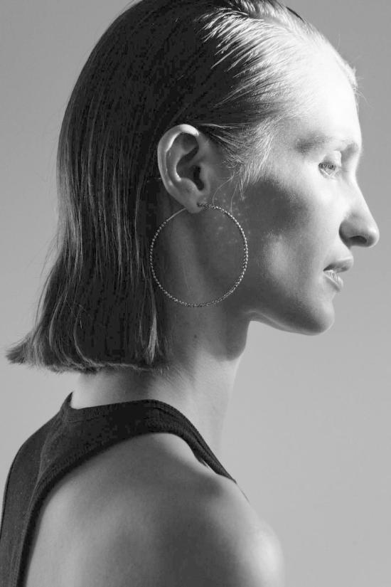  사스키아 디츠 이어링 Saskia Diez 대형 스파클링 후프 실버