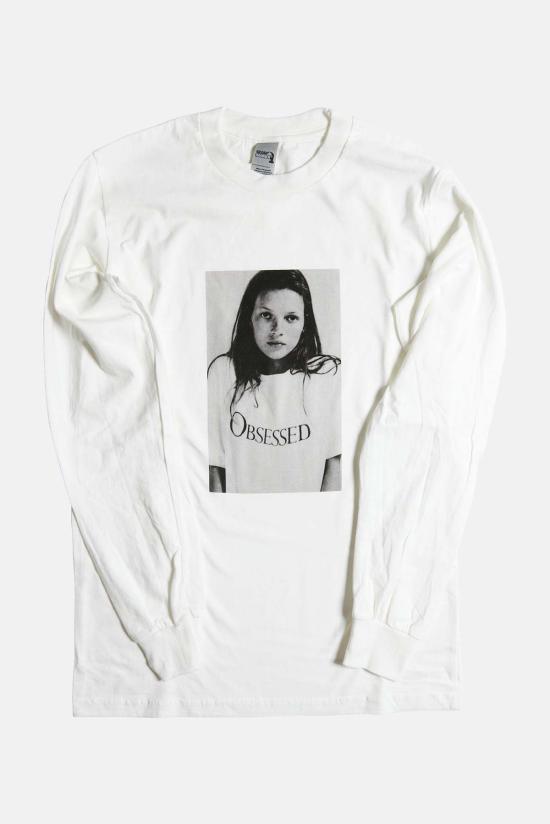  블루&크림 긴팔 티셔츠 옵세스드 롱슬리브 티셔츠 화이트 - BLUE&CREAM