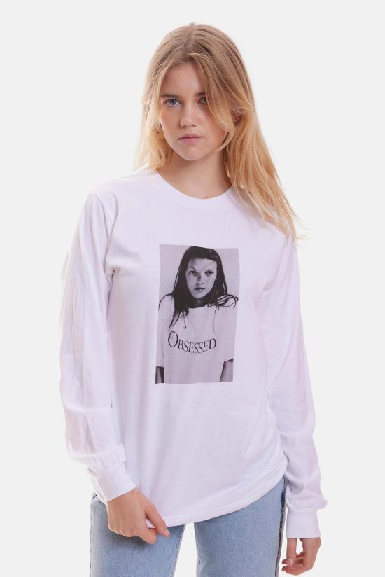  블루&크림 긴팔 티셔츠 옵세스드 롱슬리브 티셔츠 화이트 - BLUE&CREAM