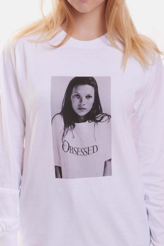  블루&크림 긴팔 티셔츠 옵세스드 롱슬리브 티셔츠 화이트 - BLUE&CREAM