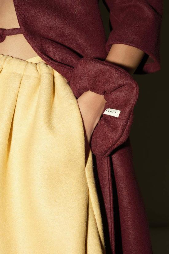  다두라 헤어 액세서리 다투라 헤비 보일드 울 스크런치 버건디