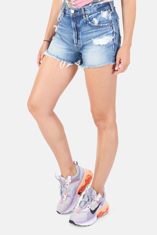  마우지 데님 숏팬츠 Moussy Sunnyvale 반바지 블루 - MOUSSY