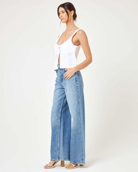  엘스페이스 민소매 티셔츠 L스페이스 로사 탑크림 - L SPACE