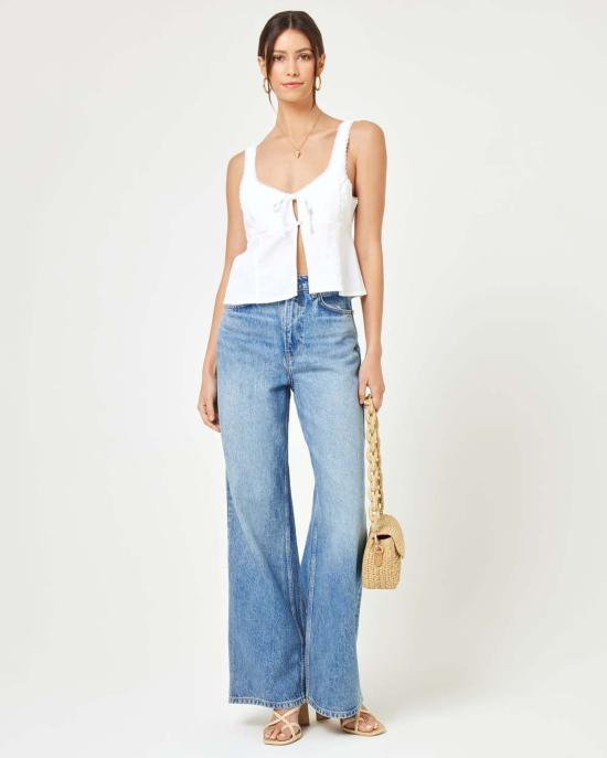  엘스페이스 민소매 티셔츠 L스페이스 로사 탑크림 - L SPACE