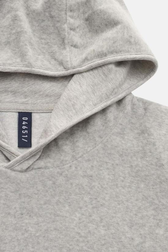  04651/ 후드 티셔츠 벨벳 후드 그레이 - 04651/A TRIP IN A BAG