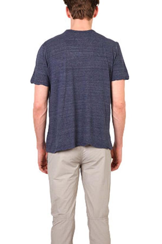  브룸 반팔 티셔츠 V/Room 멜란지 크루 티셔츠 네이비 - V::ROOM