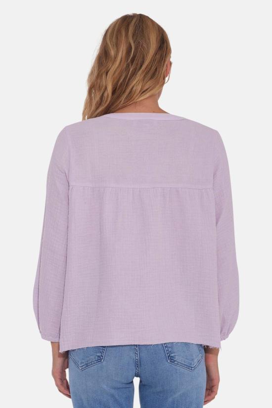  더 타일 클럽 블라우스 타일 클럽 에덴 거즈 탑 라벤더 - THE TILE CLUB