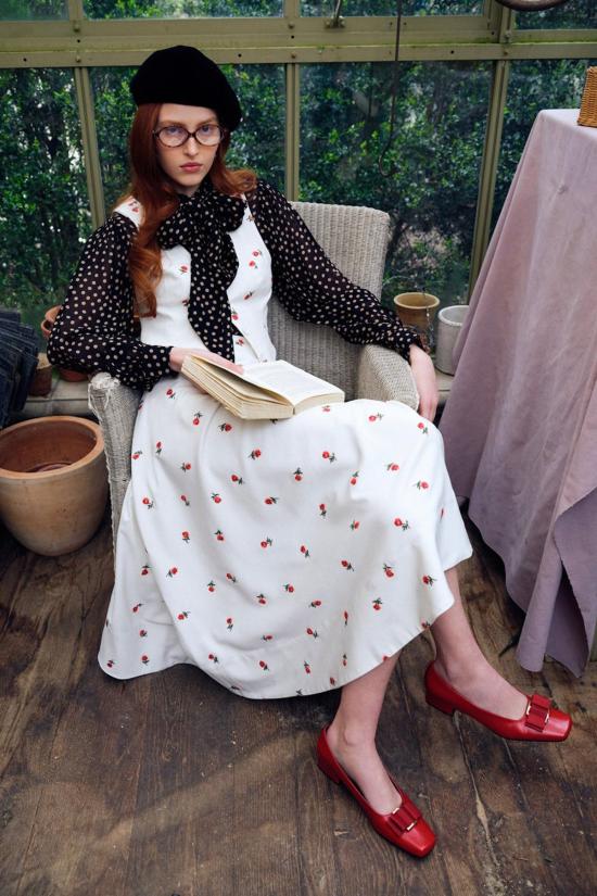  포러브앤레몬스 베스트 For Love & Lemons 탈리아 자수 조끼 크림 - FOR LOVE & LEMONS