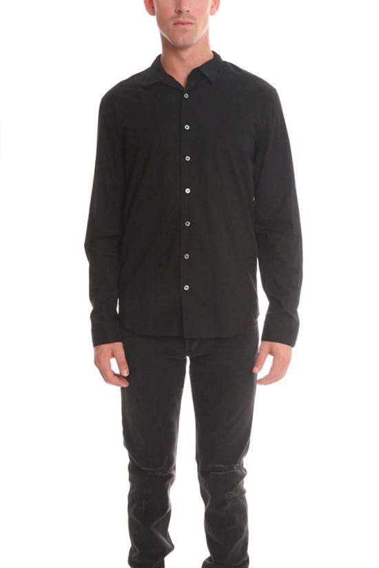  ATM 긴팔 셔츠 Atm 버튼 다운 드레스  블랙