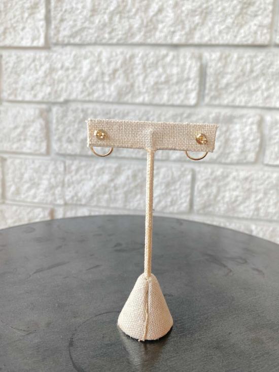  가브리엘라 아티가스 이어링 Gabriela Artigas 소형 풍선 귀걸이 Pav 다이아몬드 클래식 옐로우 골드/화이트 - GABRIELA ARTIGAS