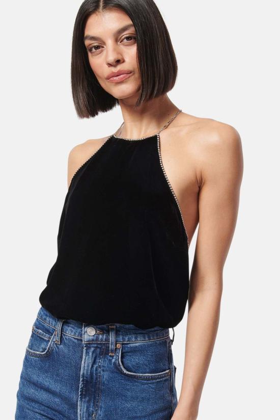  카미 뉴욕 민소매 티셔츠 캐미 Nyc Nashra 벨벳 캐미 블랙 - CAMI NYC