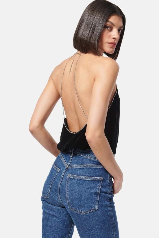  카미 뉴욕 민소매 티셔츠 캐미 Nyc Nashra 벨벳 캐미 블랙 - CAMI NYC