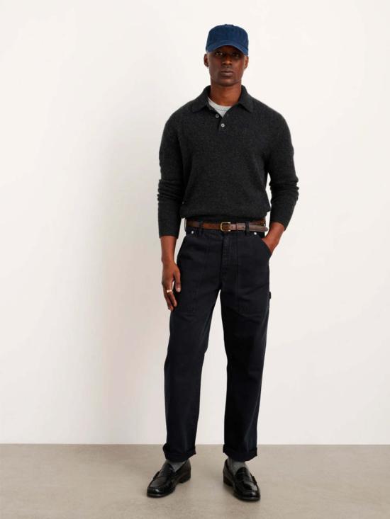  알렉스 밀 스트레이트 팬츠 페인터 팬츠 워시드 블랙