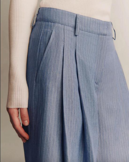  티더블유피 스트레이트 팬츠 Twp New Didi 스트라이프 팬츠 인디고/화이트 - TWP